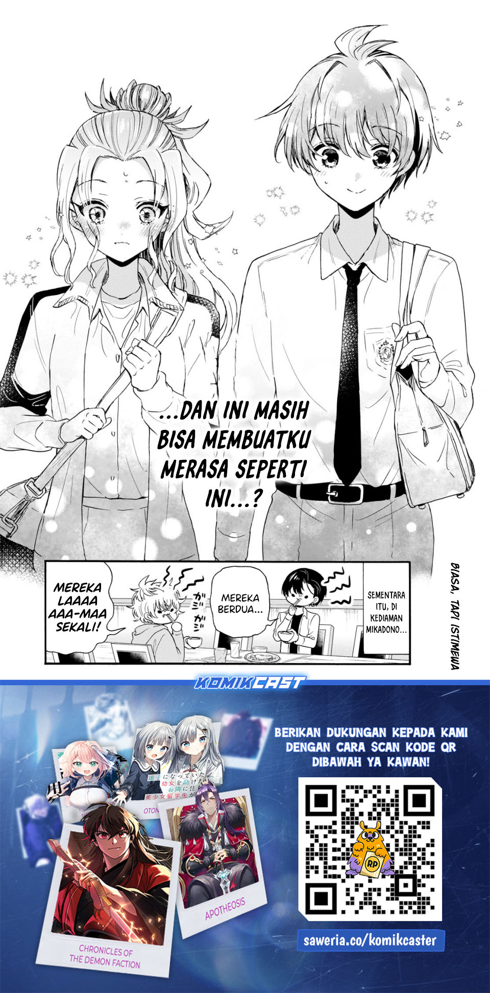 Halaman 19 dari Mikadono Sanshimai wa Angai, Choroi. Chapter 129