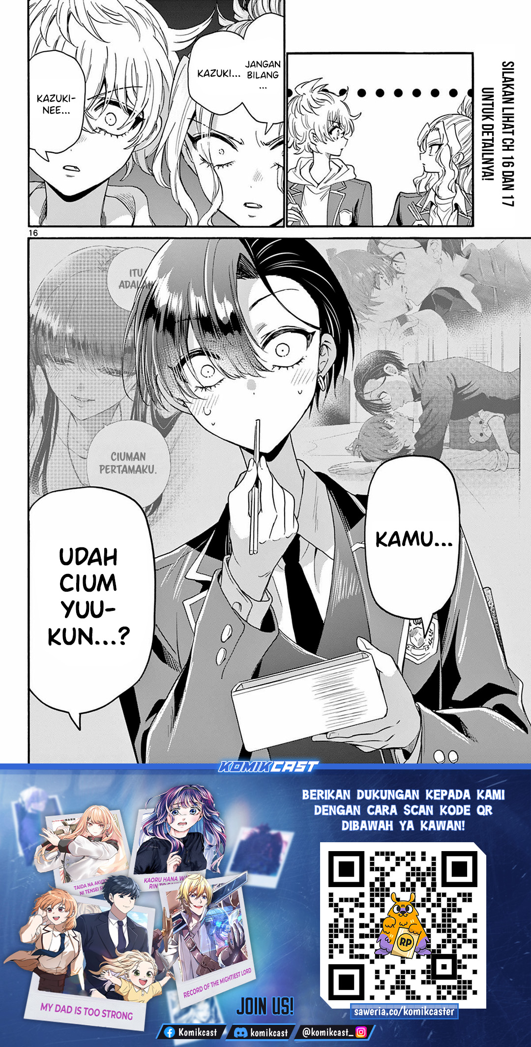 Halaman 17 dari Mikadono Sanshimai wa Angai, Choroi. Chapter 161