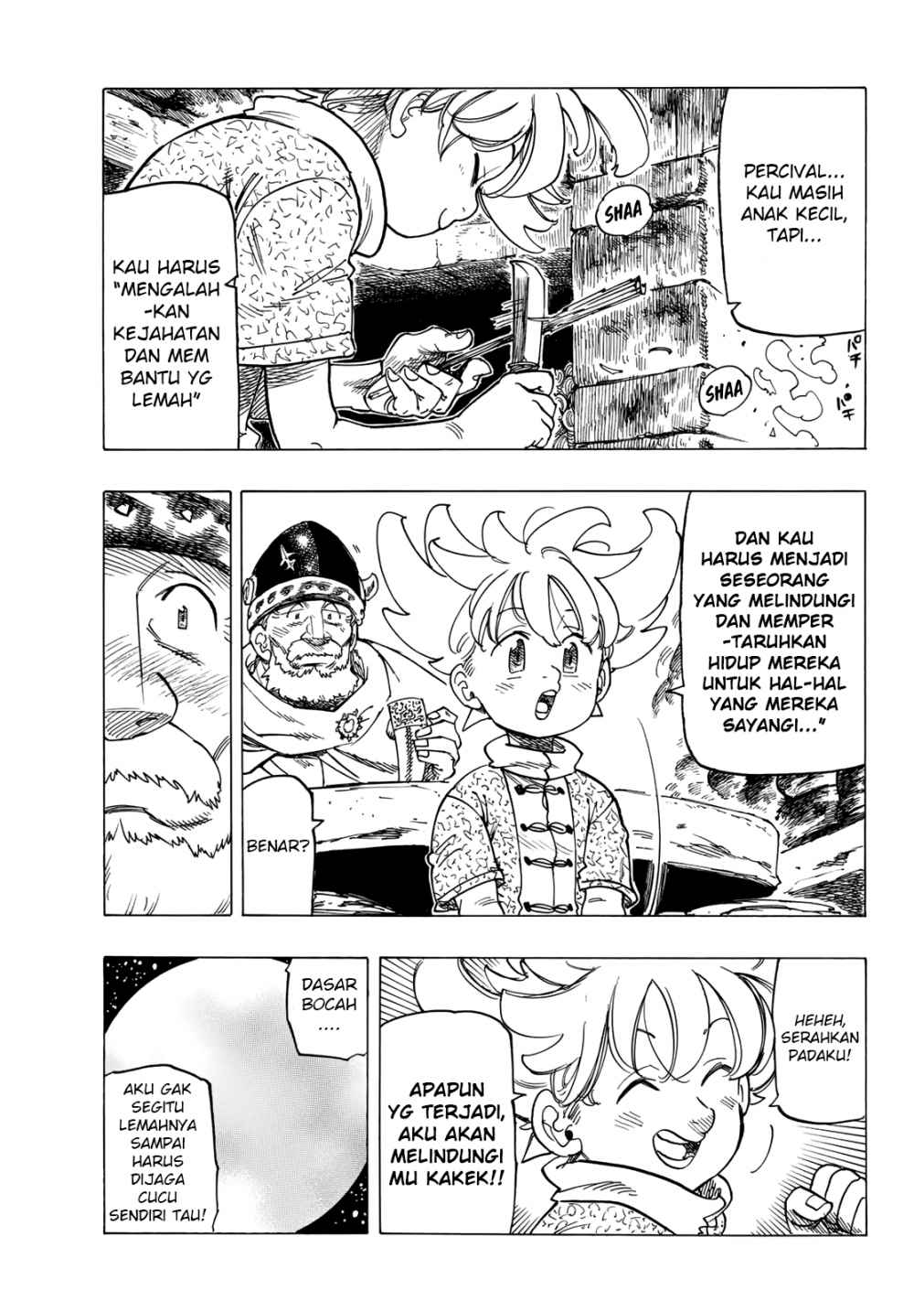 Halaman 27 dari Mokushiroku no Yonkishi Chapter 1