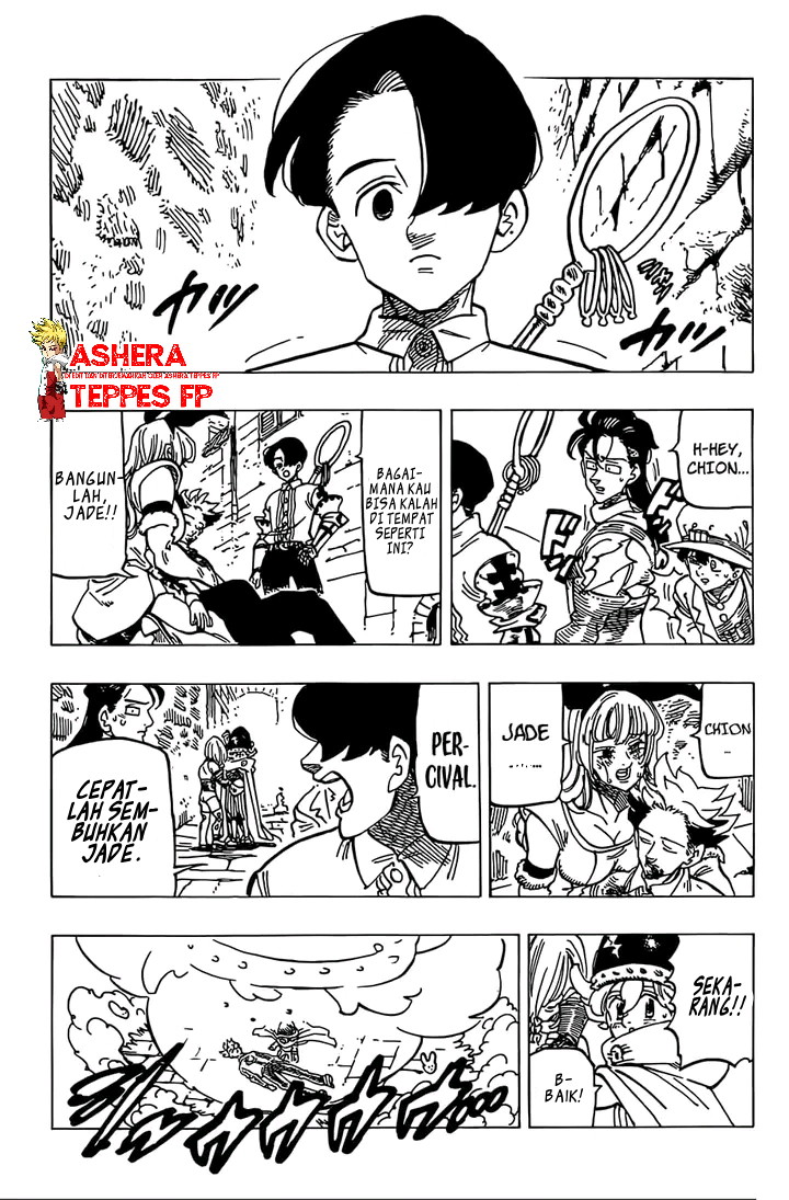 Halaman 4 dari Mokushiroku no Yonkishi Chapter 100