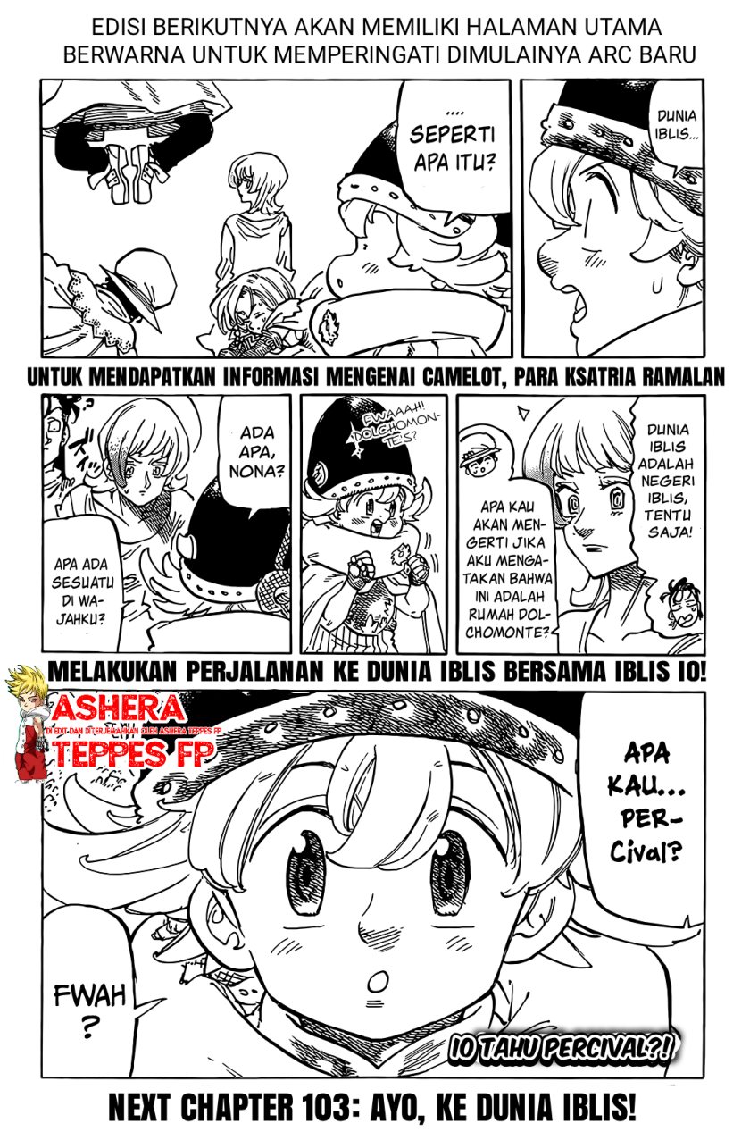 Halaman 20 dari Mokushiroku no Yonkishi Chapter 102