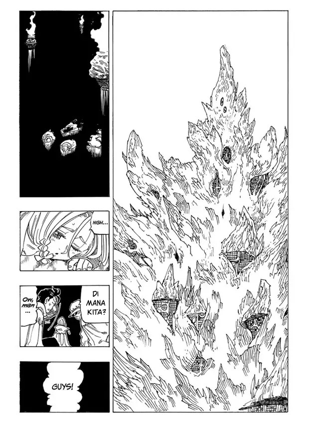 Halaman 15 dari Mokushiroku no Yonkishi Chapter 104