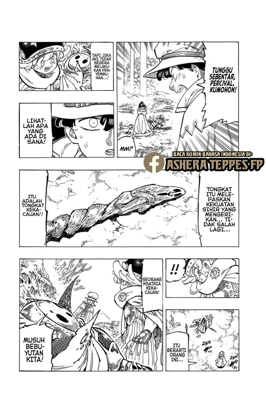 Halaman 9 dari Mokushiroku no Yonkishi Chapter 106