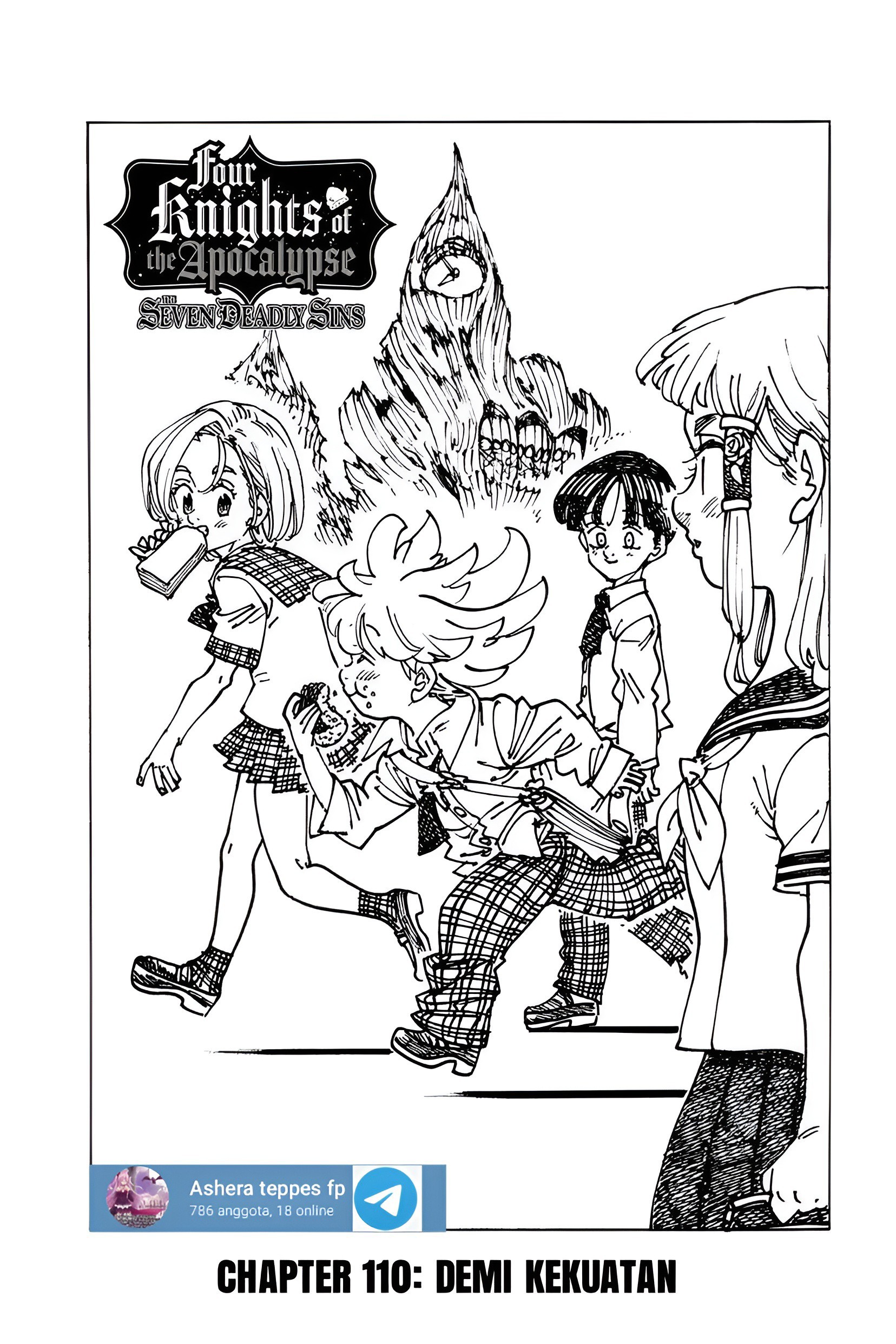 Halaman 2 dari Mokushiroku no Yonkishi Chapter 110