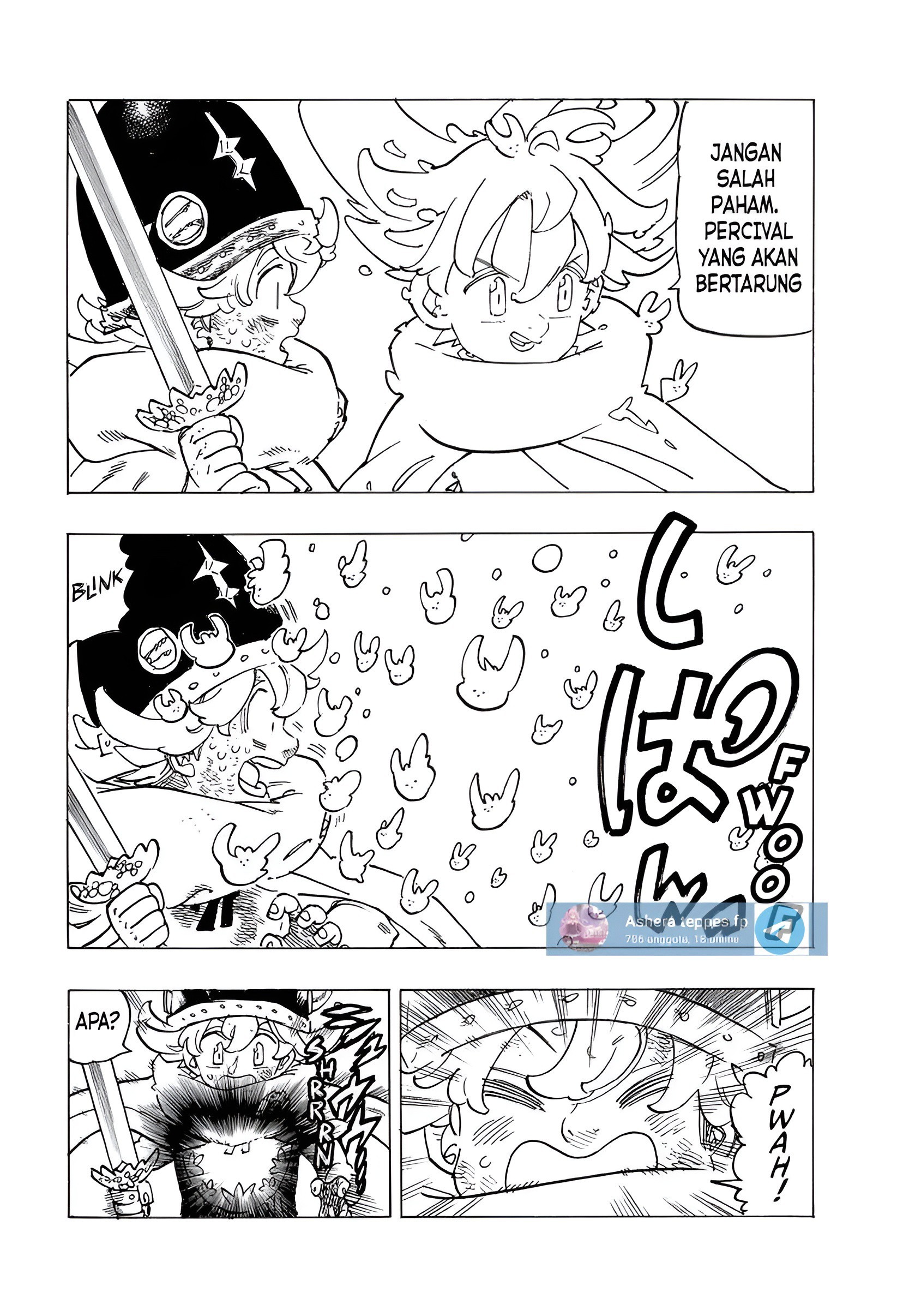 Halaman 15 dari Mokushiroku no Yonkishi Chapter 113