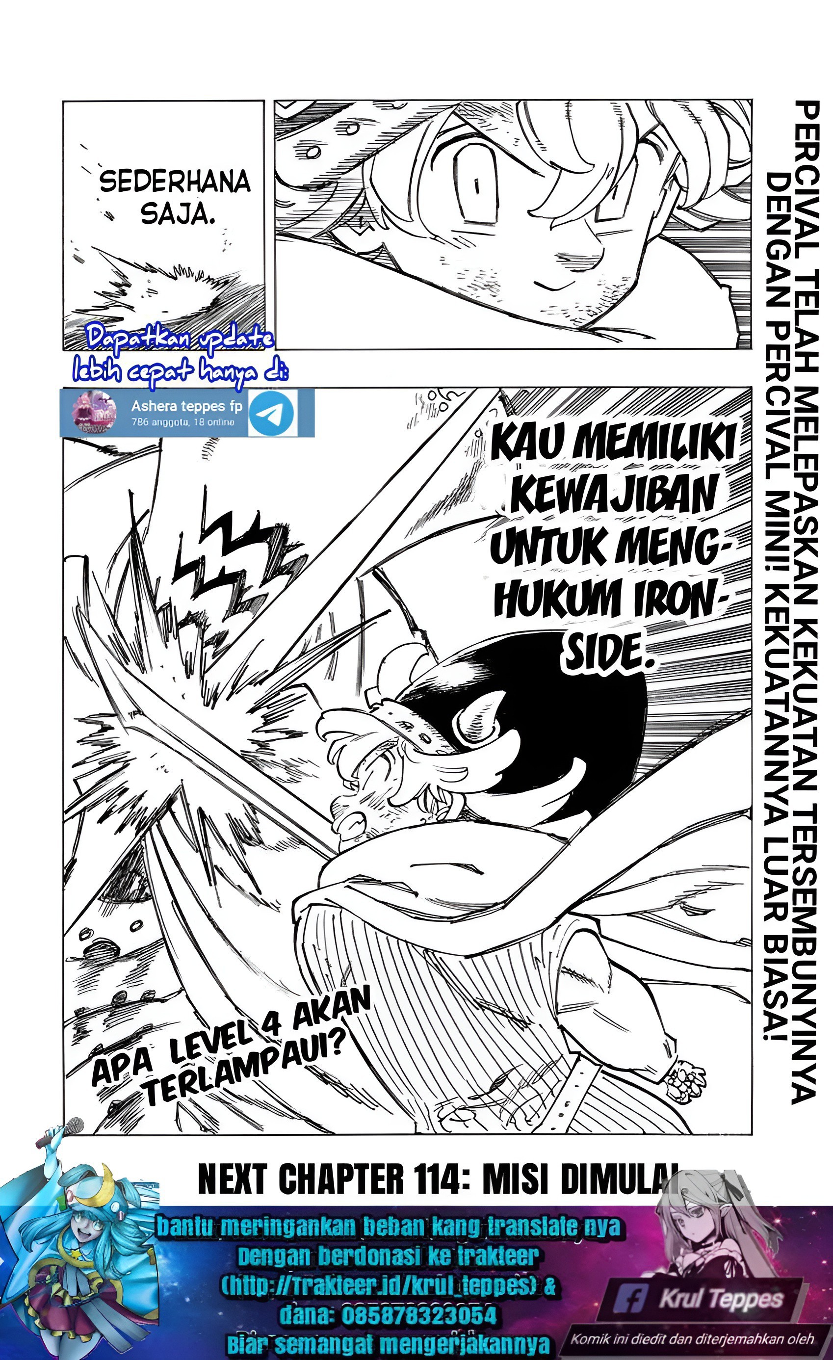 Halaman 21 dari Mokushiroku no Yonkishi Chapter 113