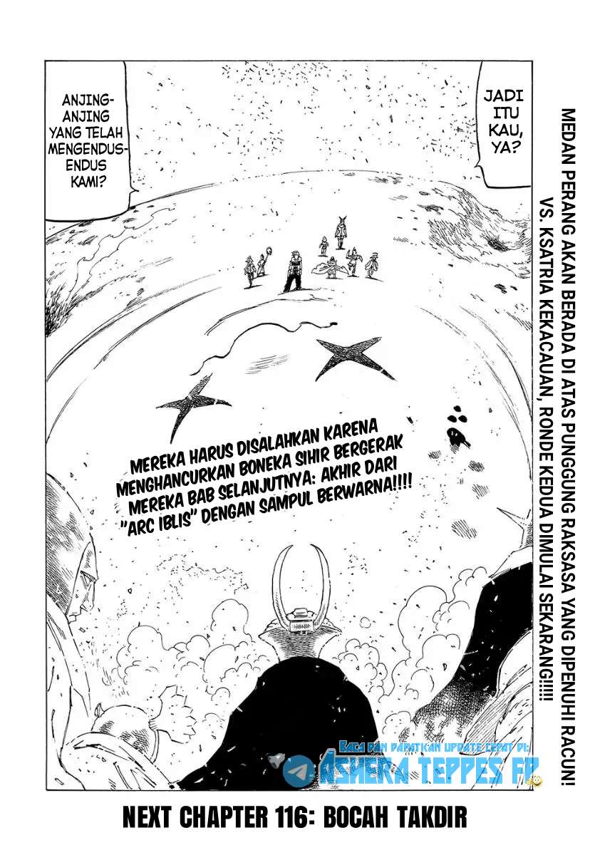 Halaman 21 dari Mokushiroku no Yonkishi Chapter 115