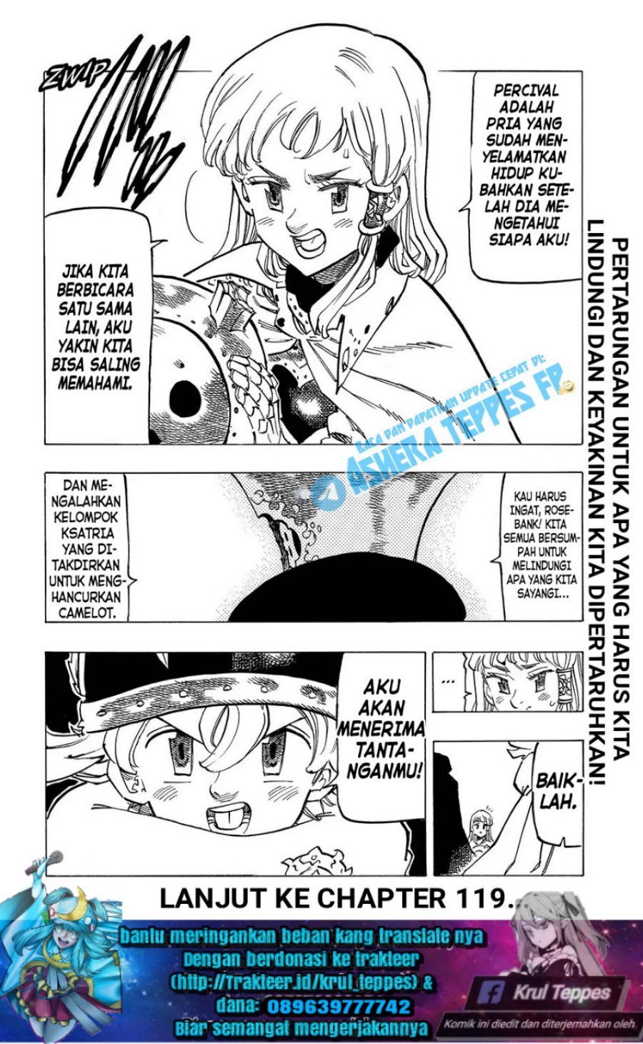 Halaman 15 dari Mokushiroku no Yonkishi Chapter 118