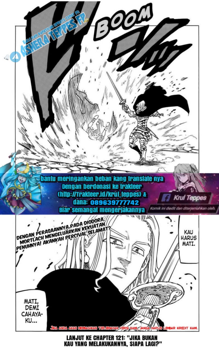Halaman 19 dari Mokushiroku no Yonkishi Chapter 120