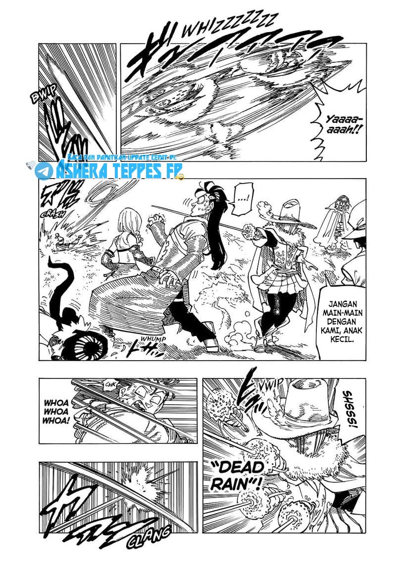 Halaman 10 dari Mokushiroku no Yonkishi Chapter 121