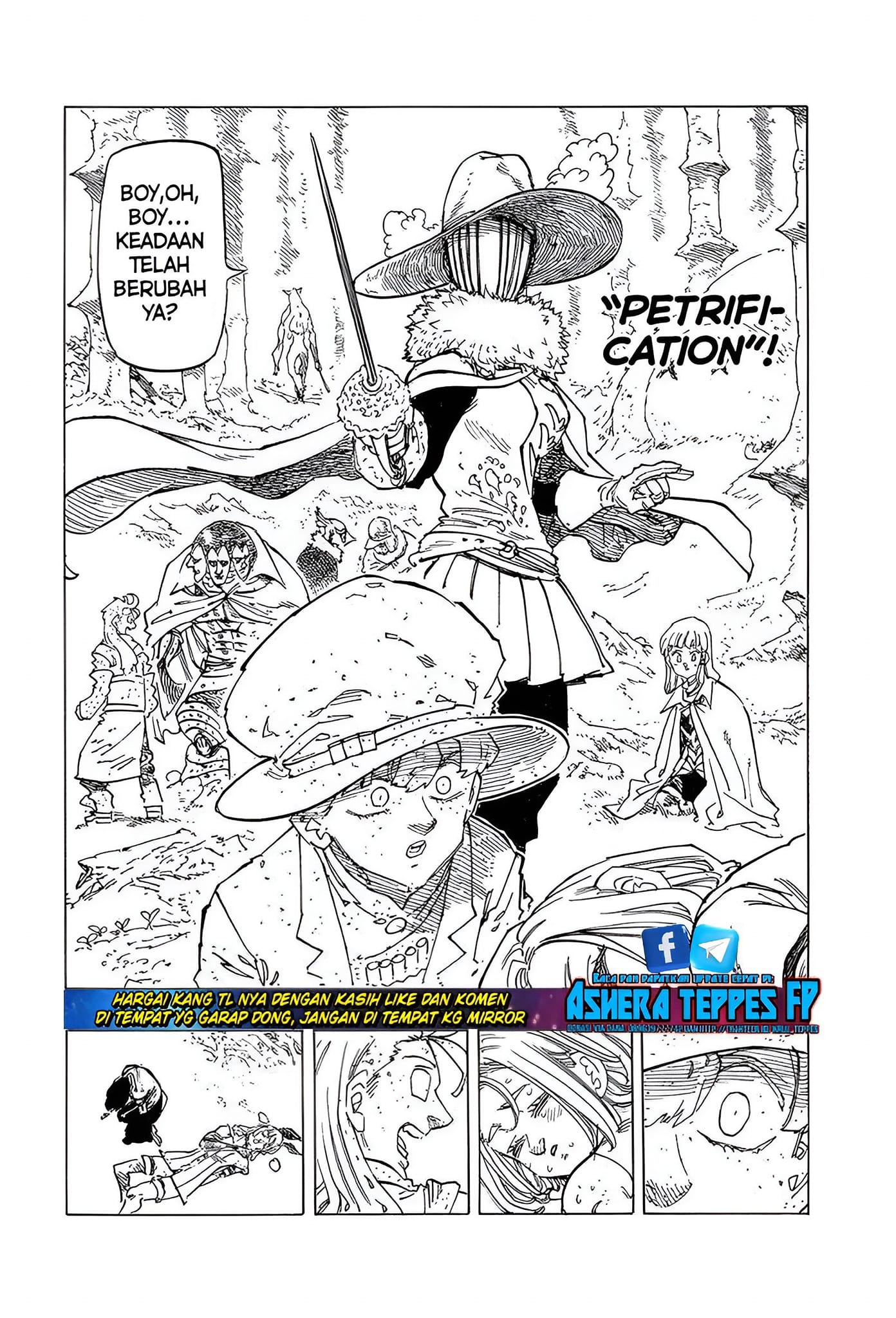 Halaman 11 dari Mokushiroku no Yonkishi Chapter 122