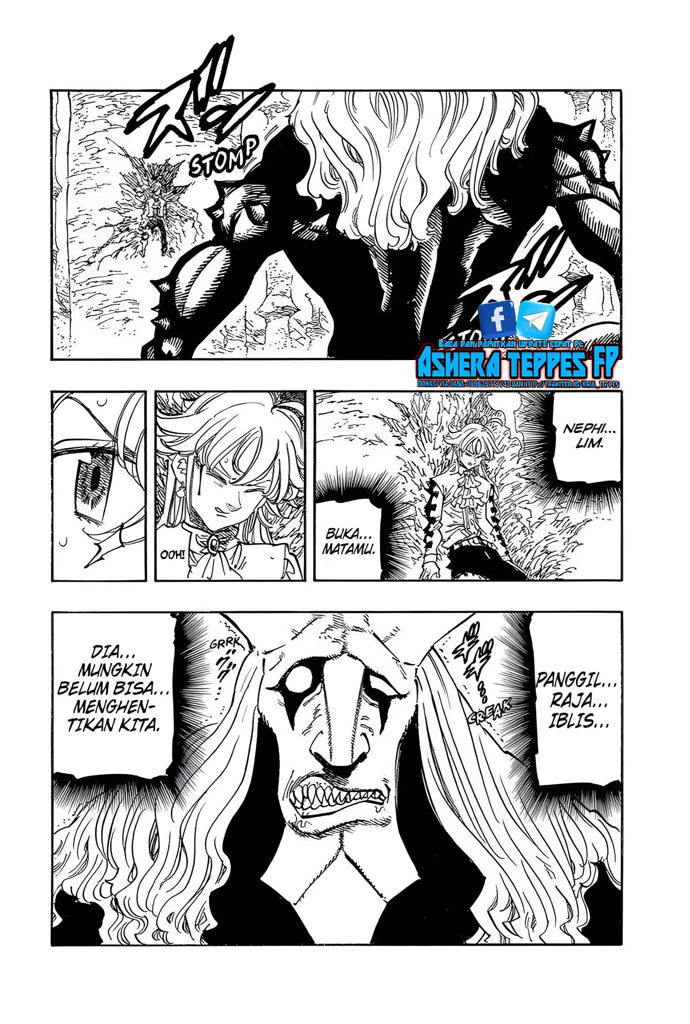 Halaman 3 dari Mokushiroku no Yonkishi Chapter 122