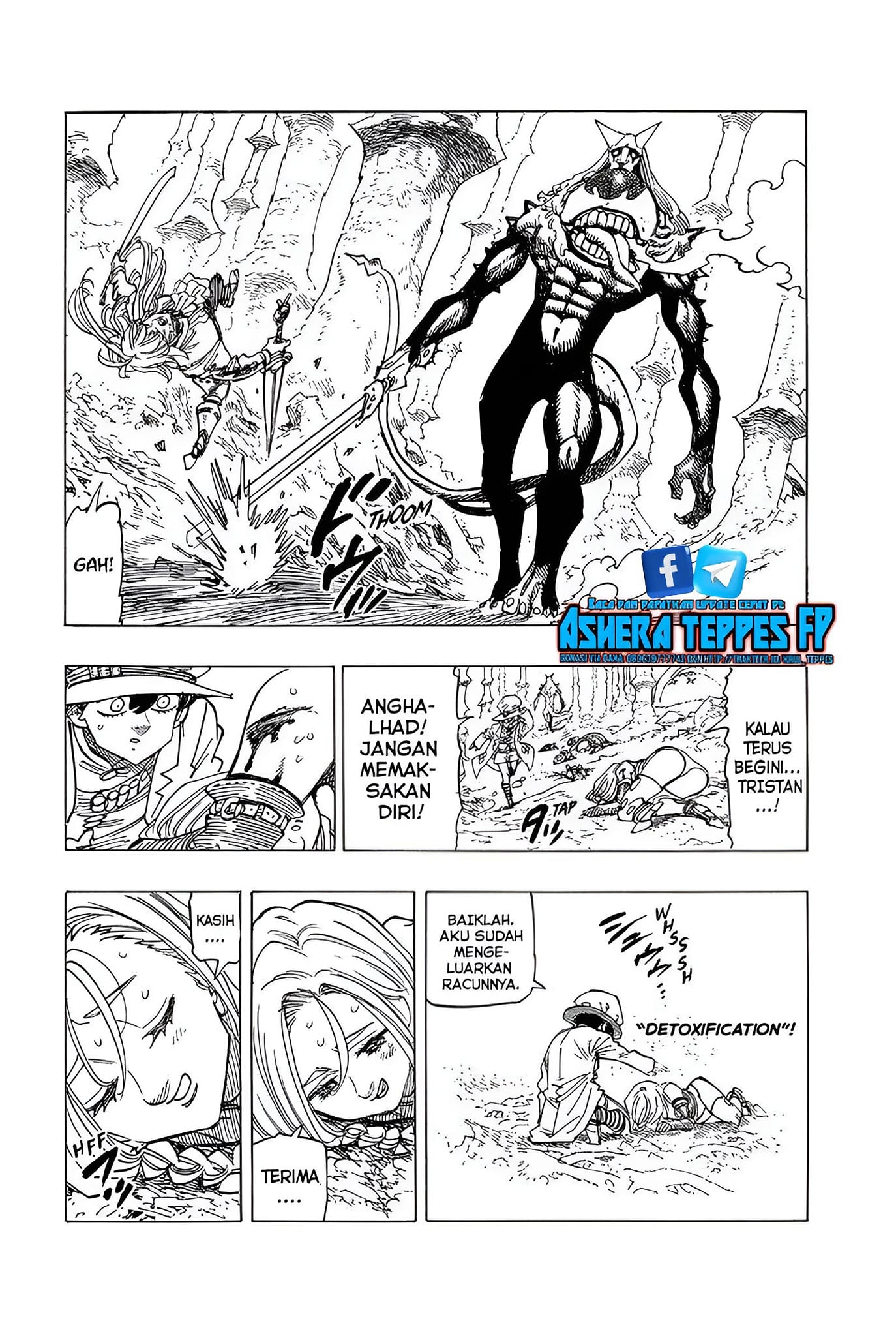 Halaman 9 dari Mokushiroku no Yonkishi Chapter 122