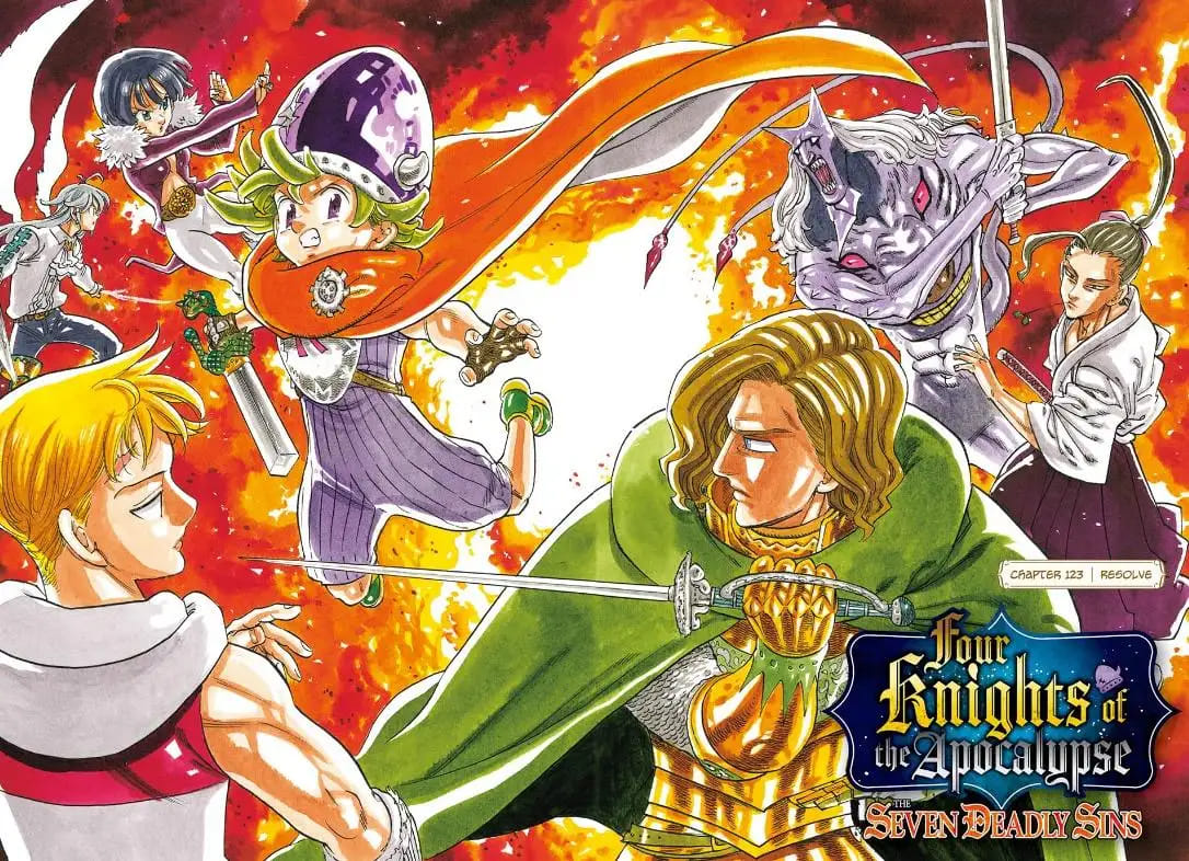 Halaman 2 dari Mokushiroku no Yonkishi Chapter 123