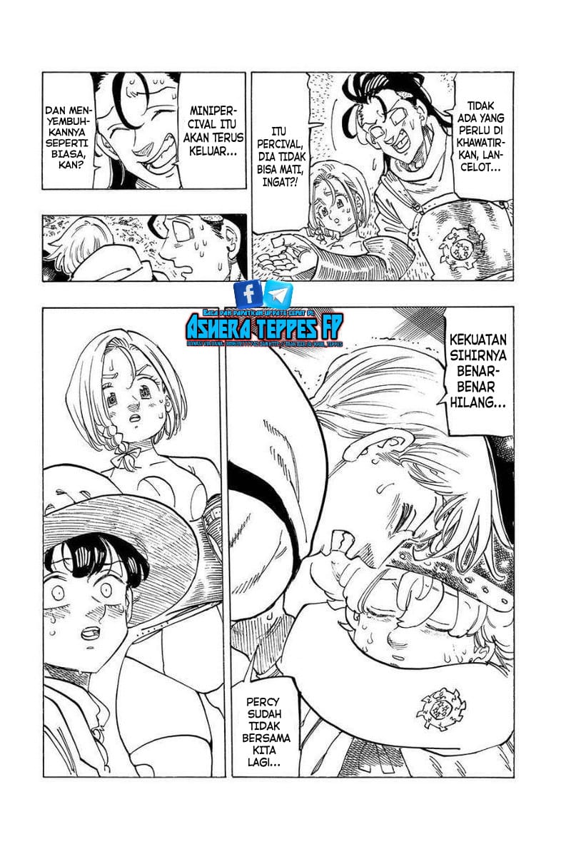 Halaman 13 dari Mokushiroku no Yonkishi Chapter 128