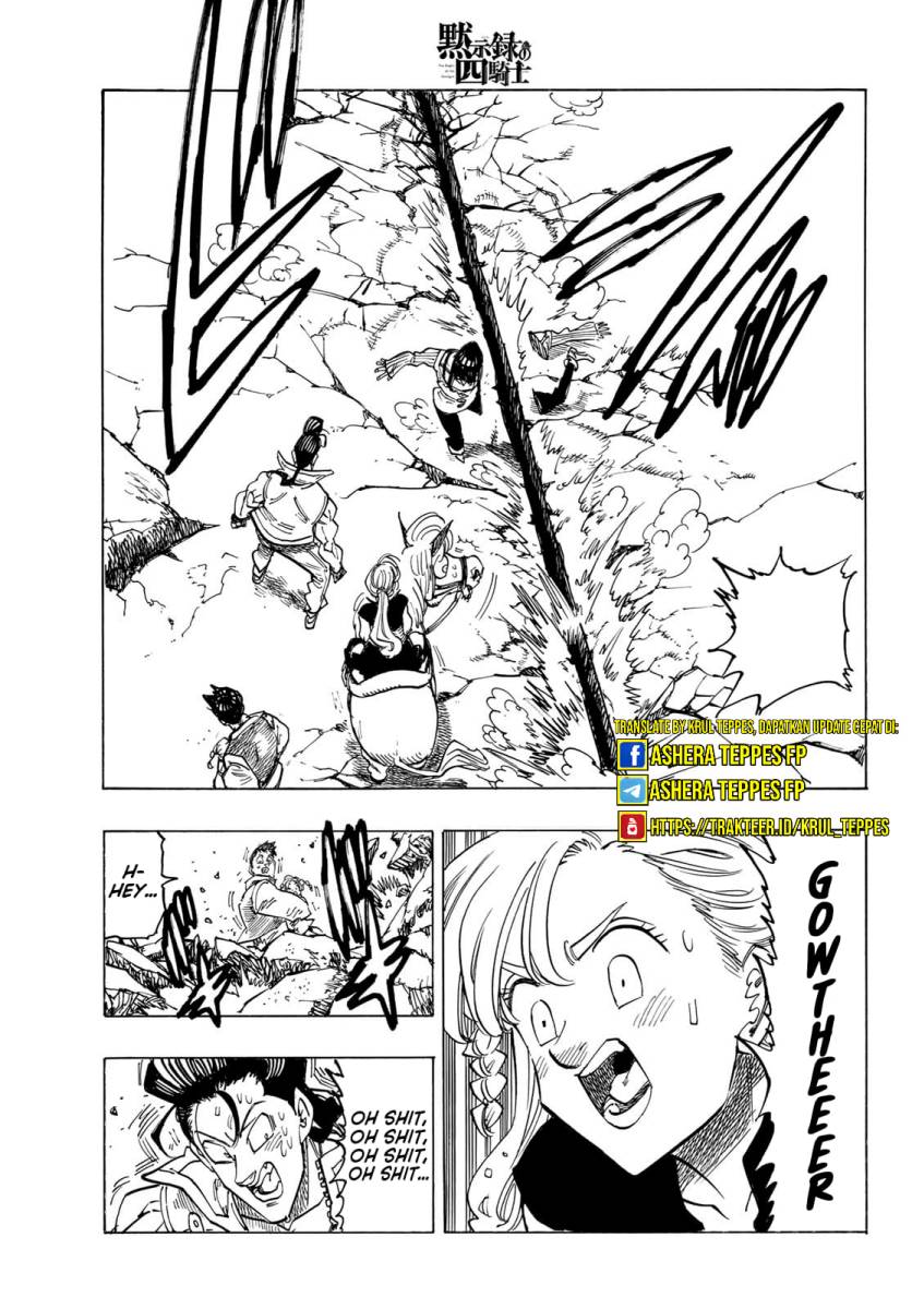 Halaman 16 dari Mokushiroku no Yonkishi Chapter 133