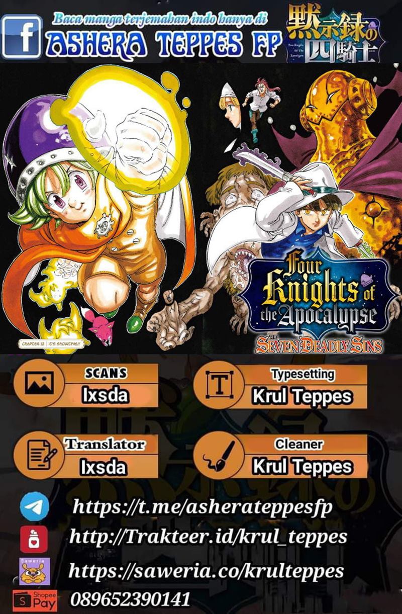 Halaman 1 dari Mokushiroku no Yonkishi Chapter 14