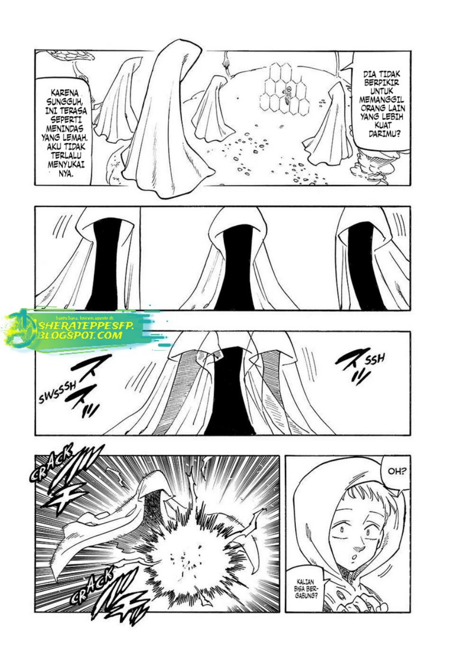 Halaman 15 dari Mokushiroku no Yonkishi Chapter 147