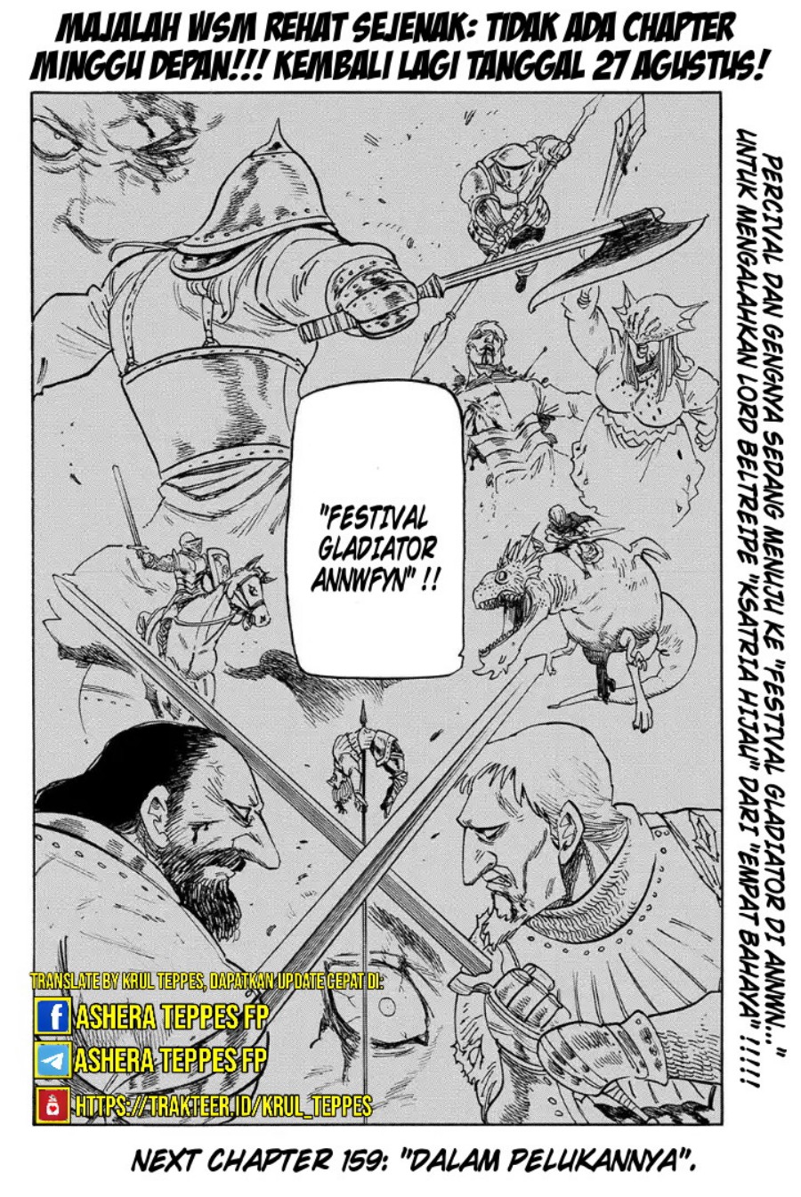 Halaman 21 dari Mokushiroku no Yonkishi Chapter 158