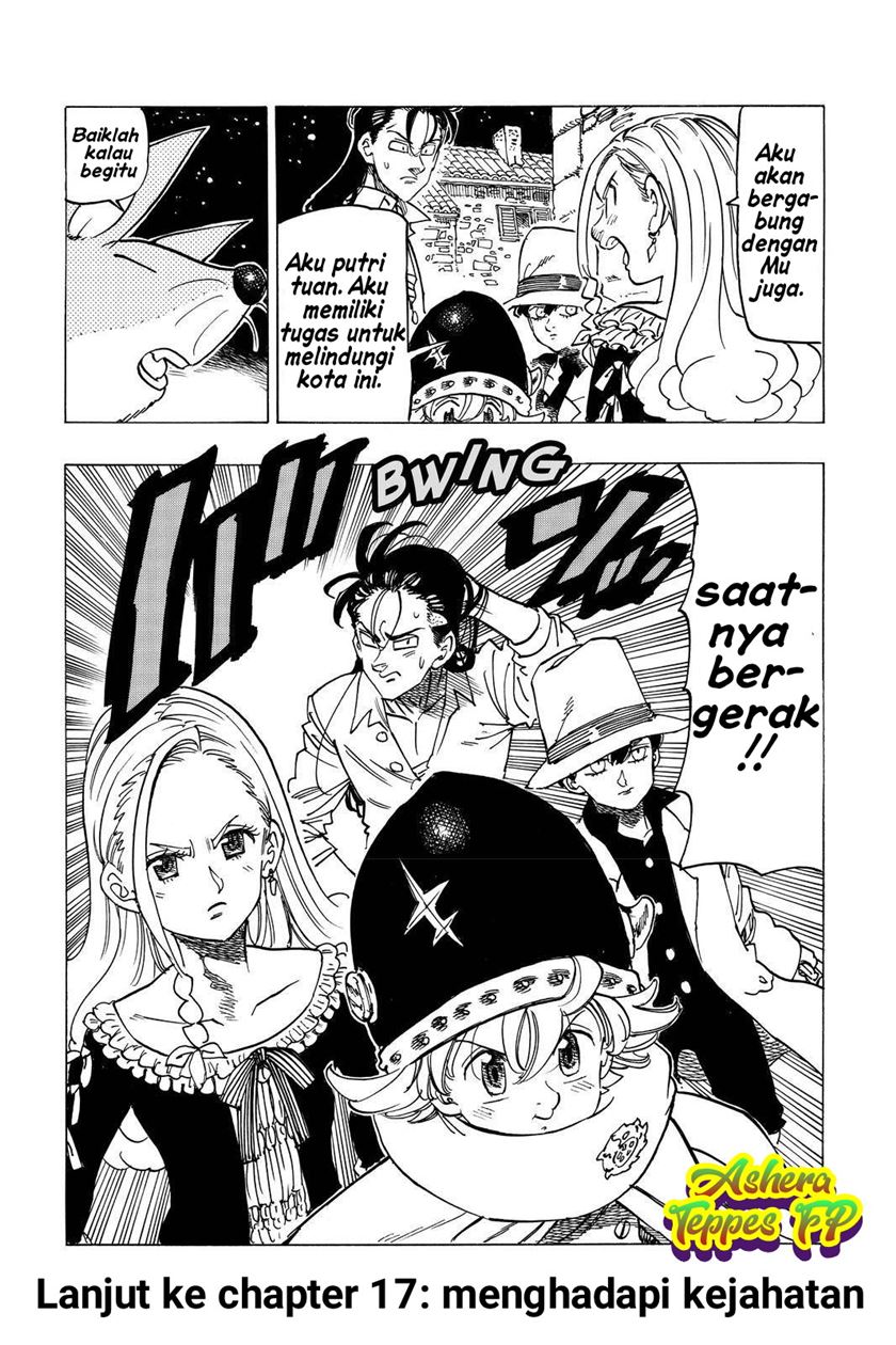 Halaman 21 dari Mokushiroku no Yonkishi Chapter 16