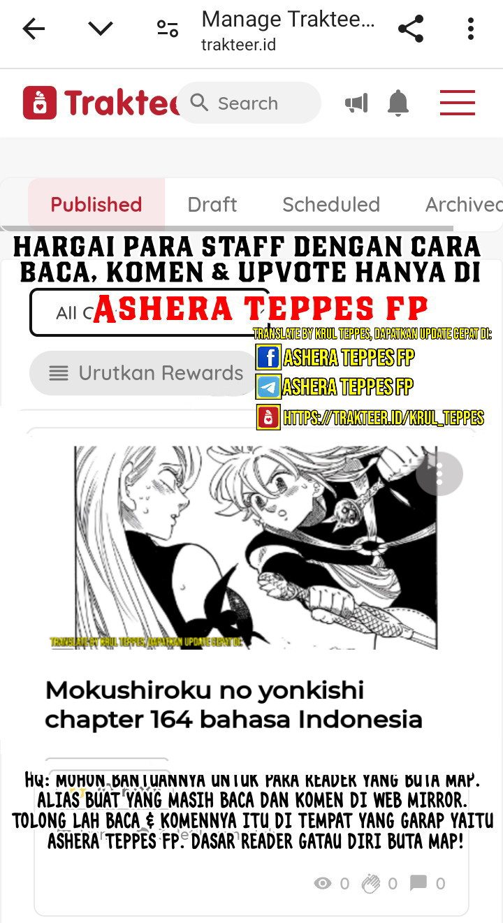 Halaman 22 dari Mokushiroku no Yonkishi Chapter 162