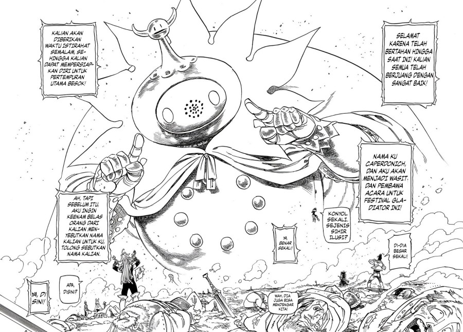 Halaman 3 dari Mokushiroku no Yonkishi Chapter 165
