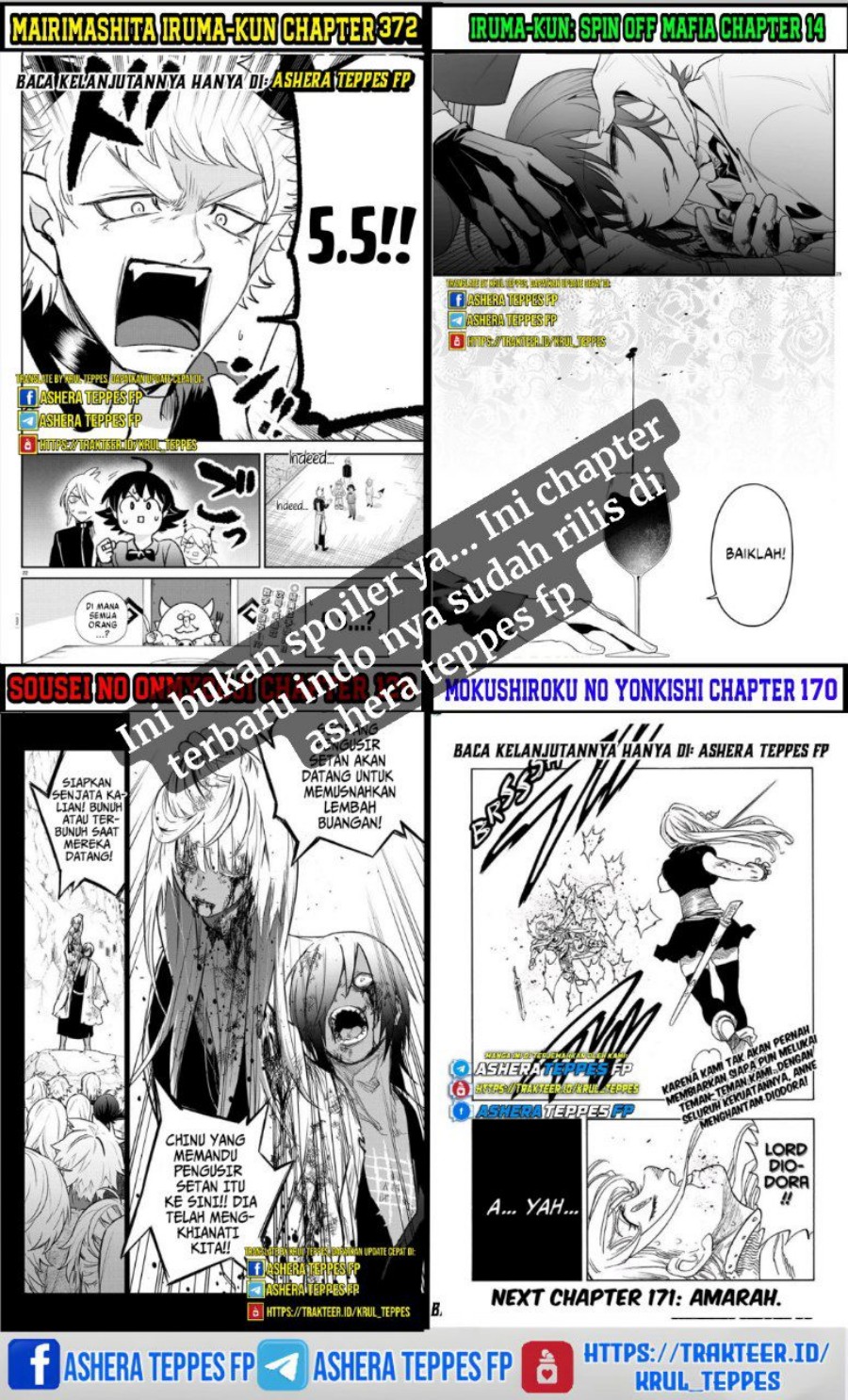Halaman 23 dari Mokushiroku no Yonkishi Chapter 167