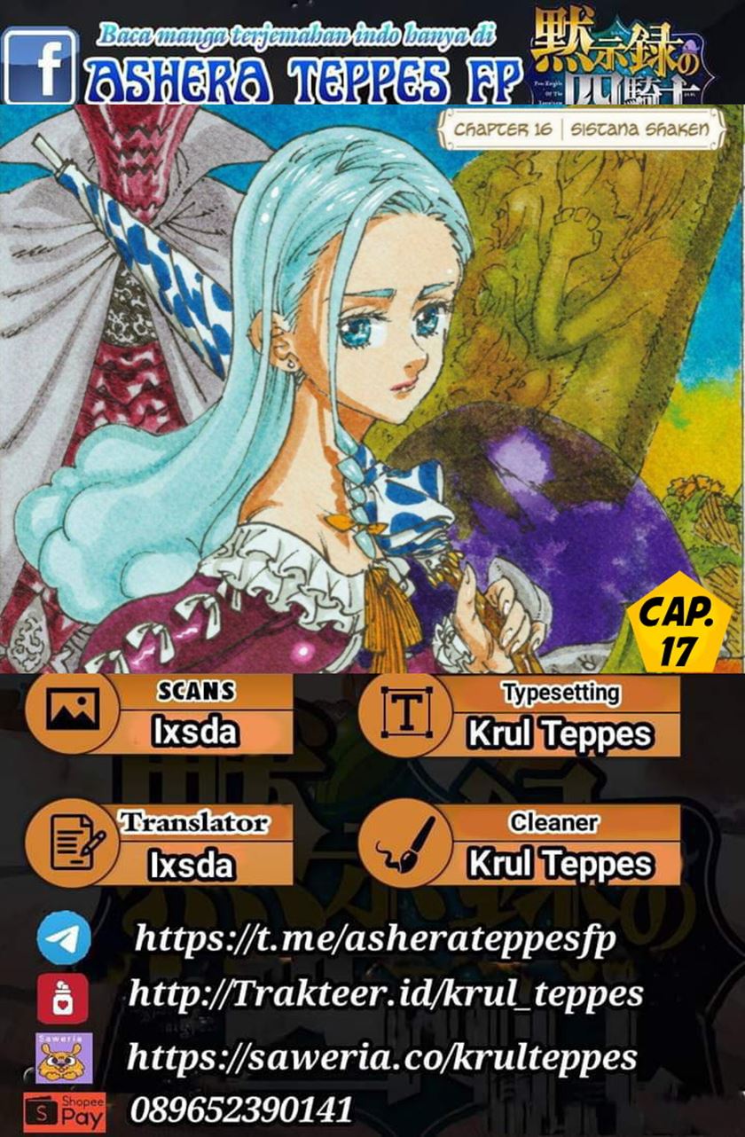 Halaman 1 dari Mokushiroku no Yonkishi Chapter 17