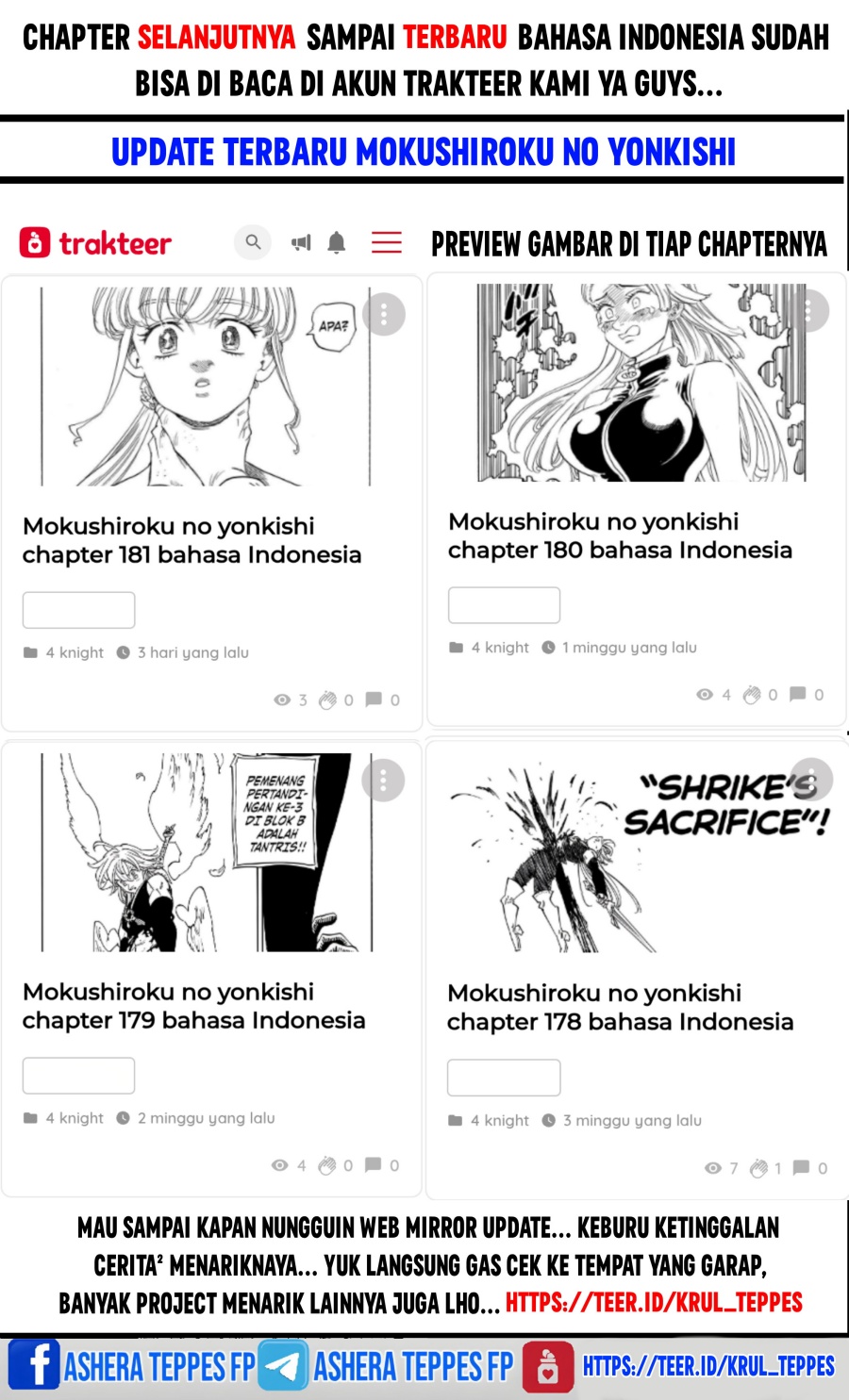Halaman 23 dari Mokushiroku no Yonkishi Chapter 176