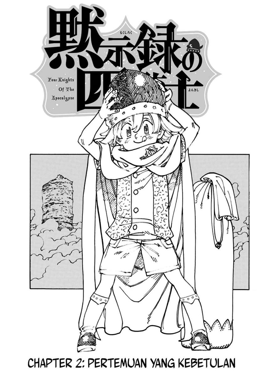 Halaman 1 dari Mokushiroku no Yonkishi Chapter 2