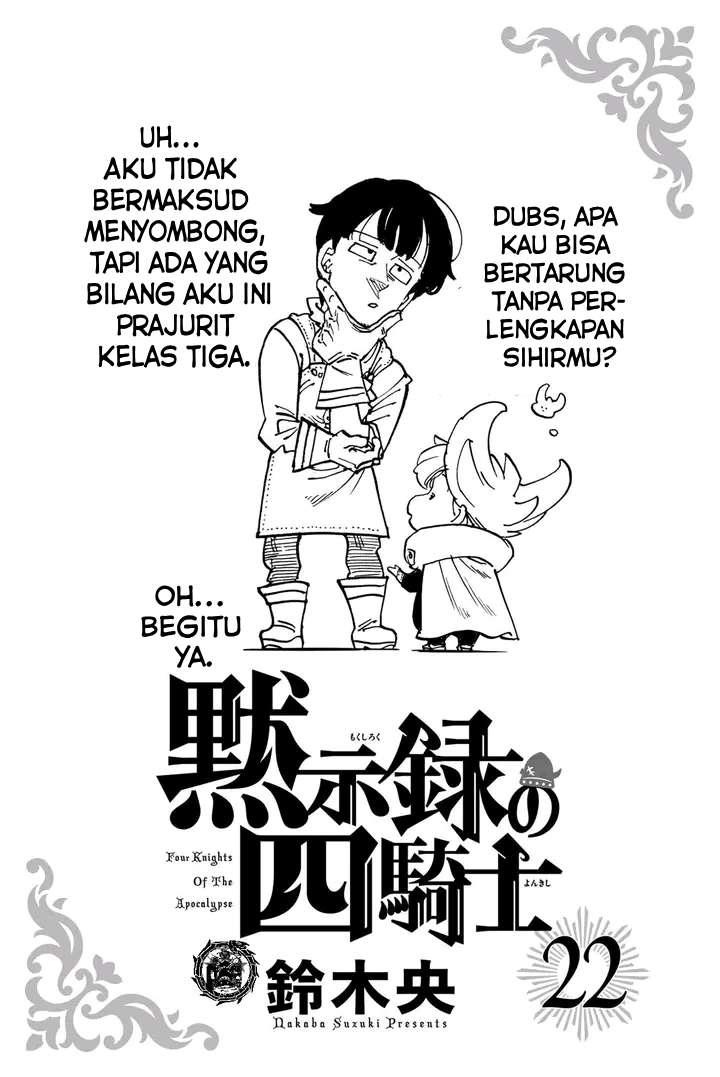 Halaman 22 dari Mokushiroku no Yonkishi Chapter 200
