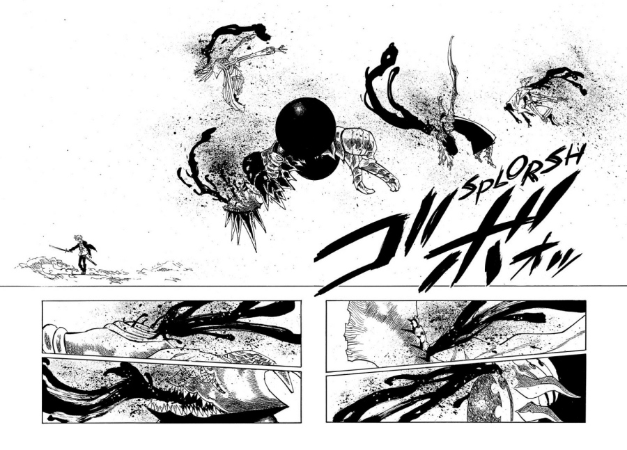 Halaman 21 dari Mokushiroku no Yonkishi Chapter 205