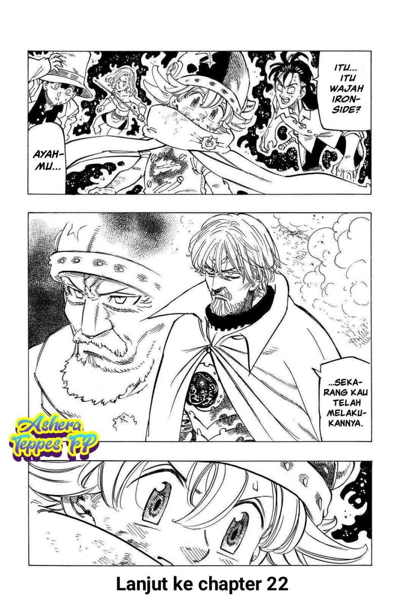 Halaman 18 dari Mokushiroku no Yonkishi Chapter 21
