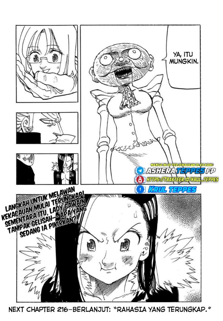 Halaman 21 dari Mokushiroku no Yonkishi Chapter 215