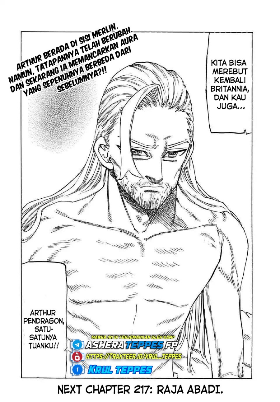 Halaman 21 dari Mokushiroku no Yonkishi Chapter 216