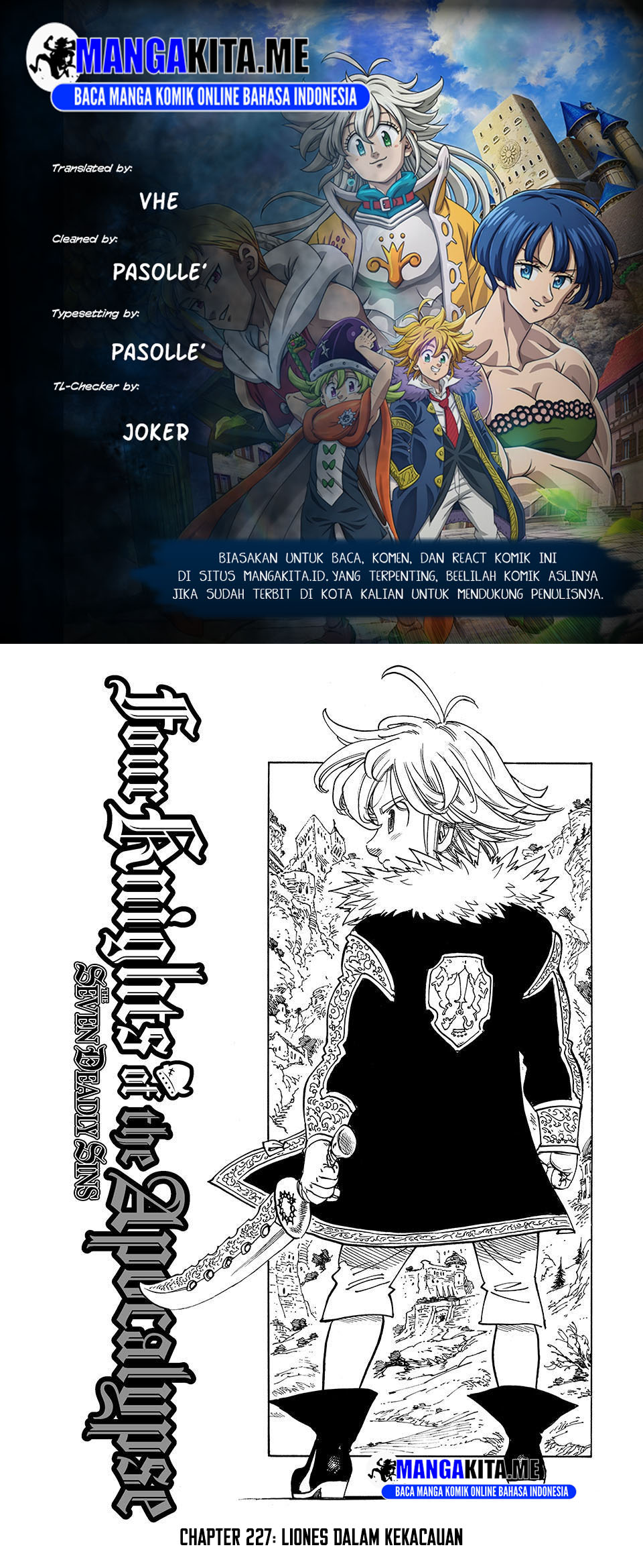 Halaman 1 dari Mokushiroku no Yonkishi Chapter 227