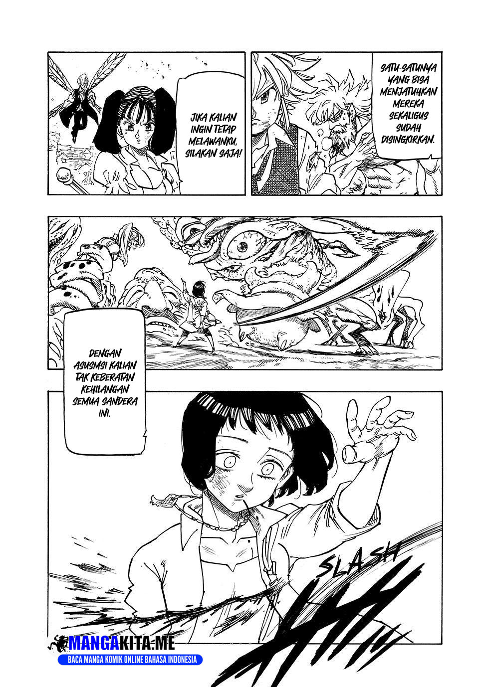 Halaman 10 dari Mokushiroku no Yonkishi Chapter 227