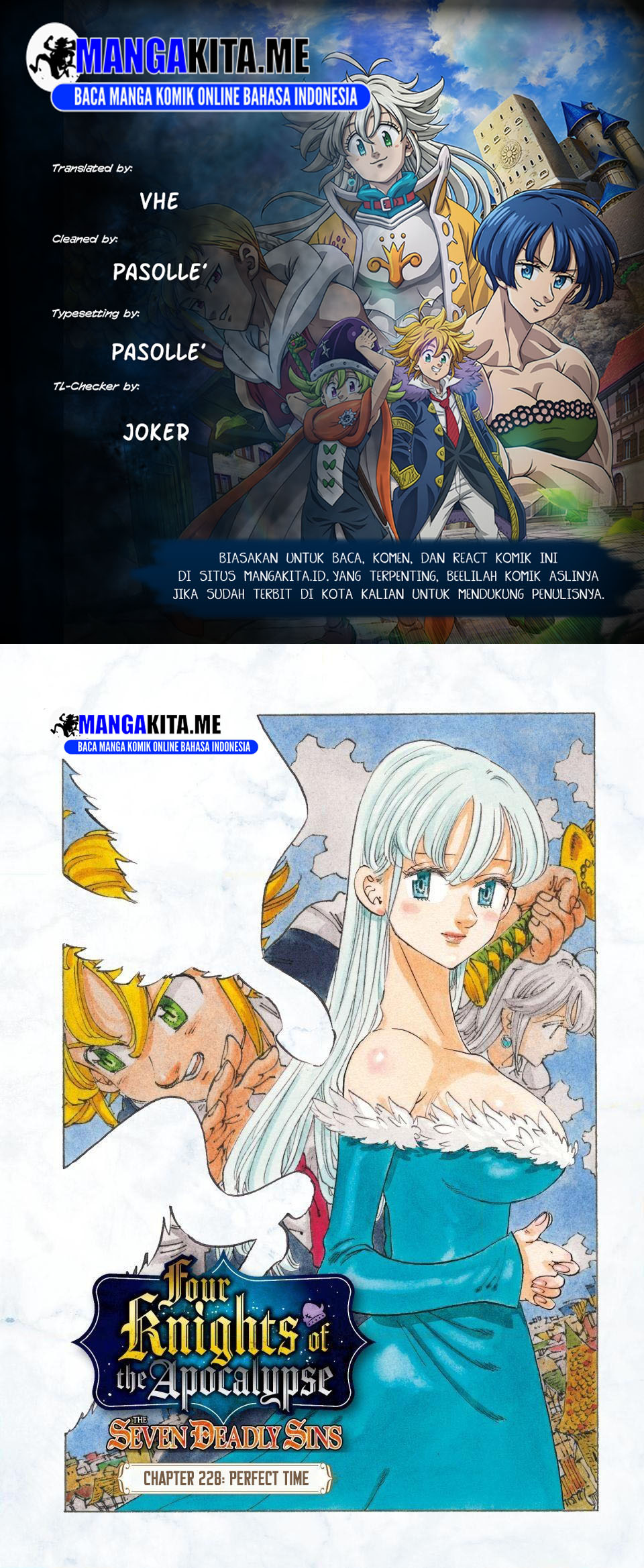 Halaman 1 dari Mokushiroku no Yonkishi Chapter 228