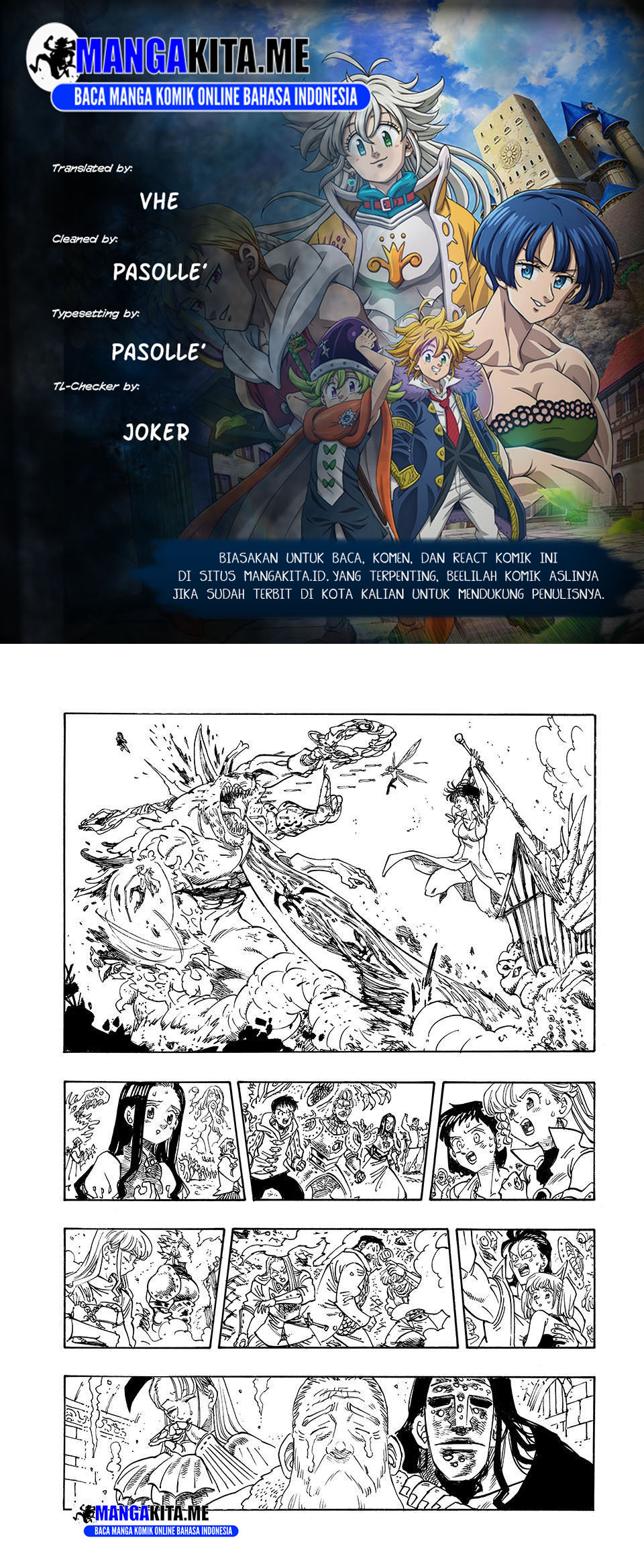 Halaman 1 dari Mokushiroku no Yonkishi Chapter 229