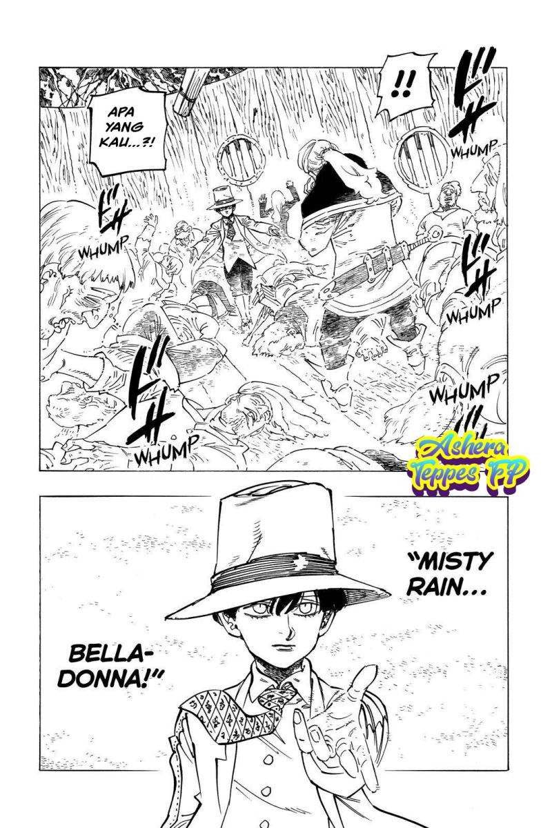 Halaman 8 dari Mokushiroku no Yonkishi Chapter 27
