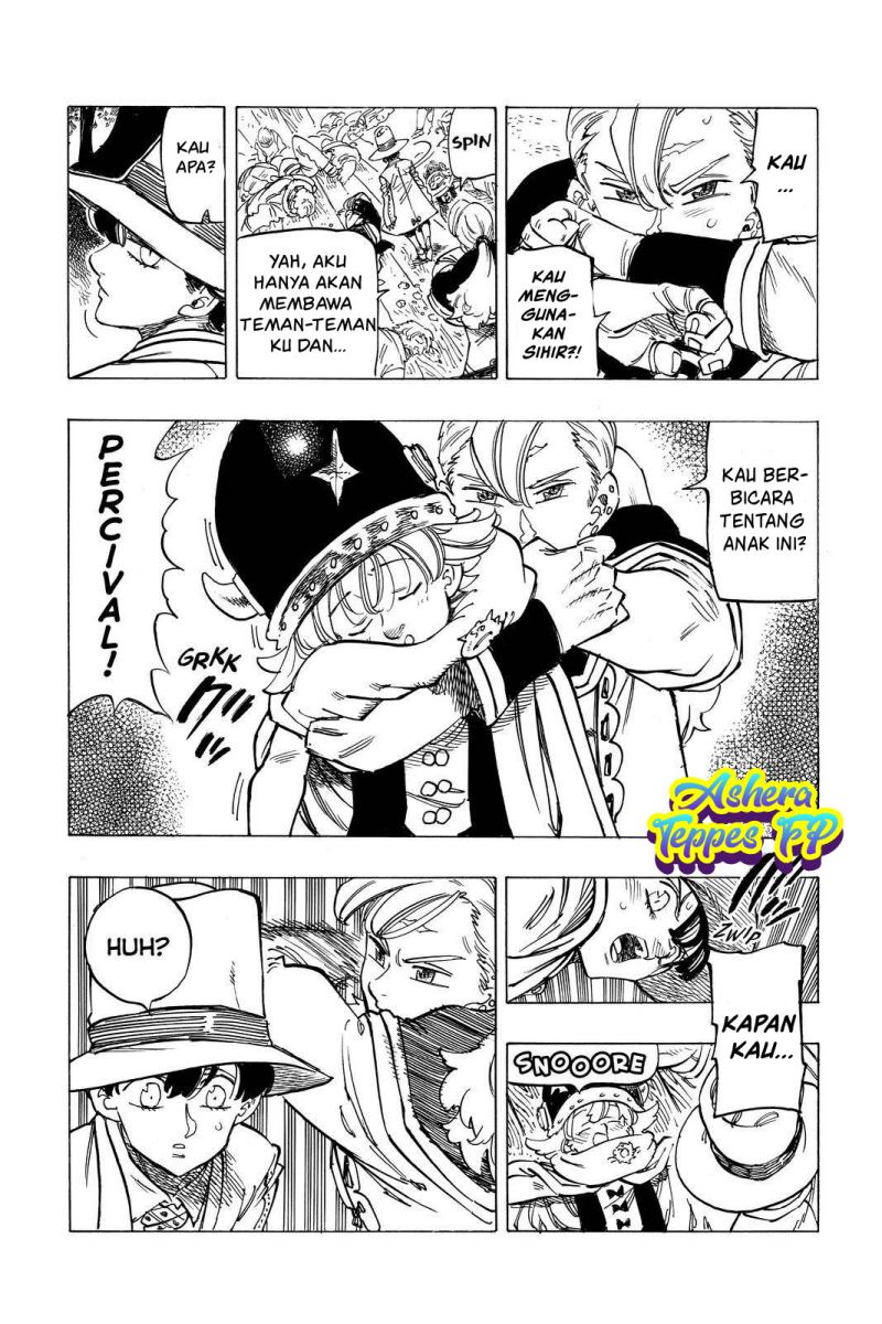 Halaman 9 dari Mokushiroku no Yonkishi Chapter 27