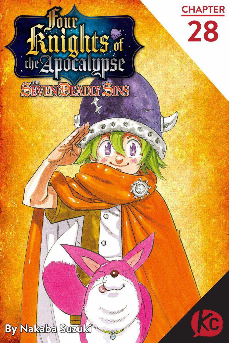 Halaman 1 dari Mokushiroku no Yonkishi Chapter 28