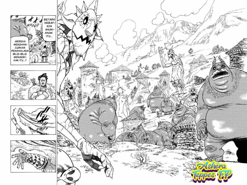 Halaman 19 dari Mokushiroku no Yonkishi Chapter 34