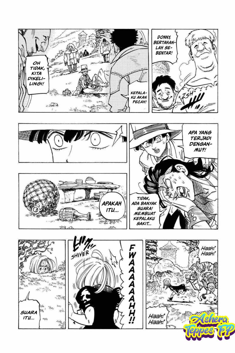 Halaman 8 dari Mokushiroku no Yonkishi Chapter 34
