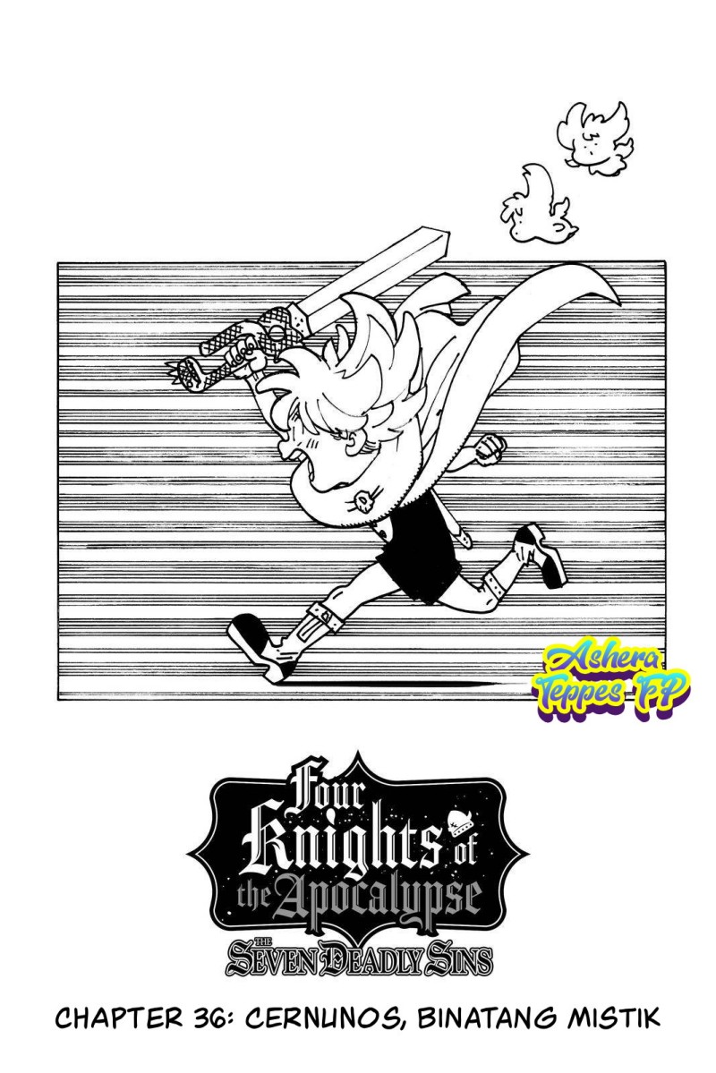 Halaman 2 dari Mokushiroku no Yonkishi Chapter 36