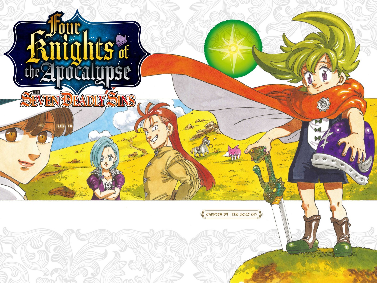 Halaman 3 dari Mokushiroku no Yonkishi Chapter 39