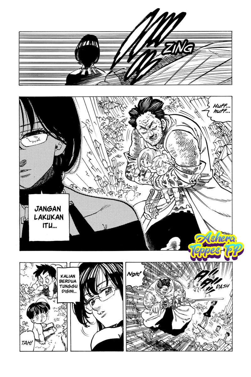 Halaman 8 dari Mokushiroku no Yonkishi Chapter 39