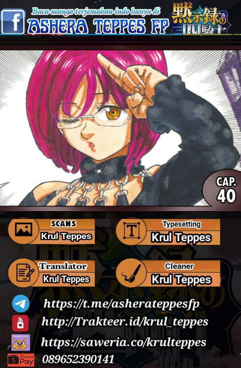 Halaman 1 dari Mokushiroku no Yonkishi Chapter 40