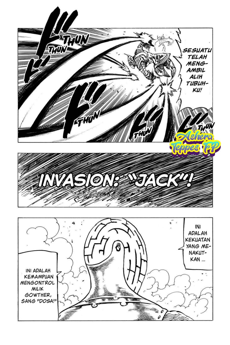 Halaman 16 dari Mokushiroku no Yonkishi Chapter 40