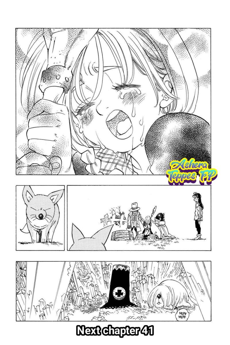 Halaman 21 dari Mokushiroku no Yonkishi Chapter 40